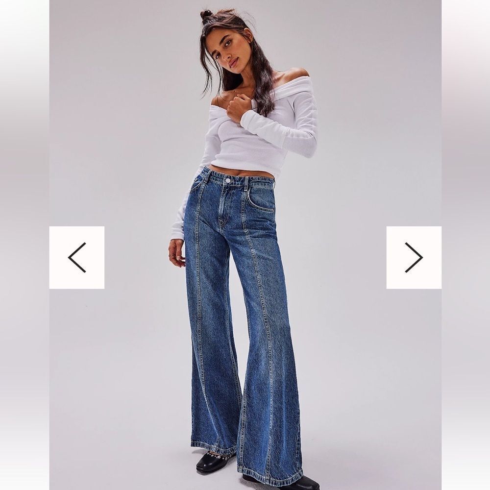We The Free Wallflower Wide-Leg Jeans Free People size 29